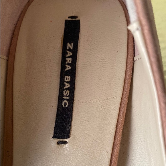 Zara Pink Suede Basic Collection Heels with Elegant Bow Design - Picture 5 of 6